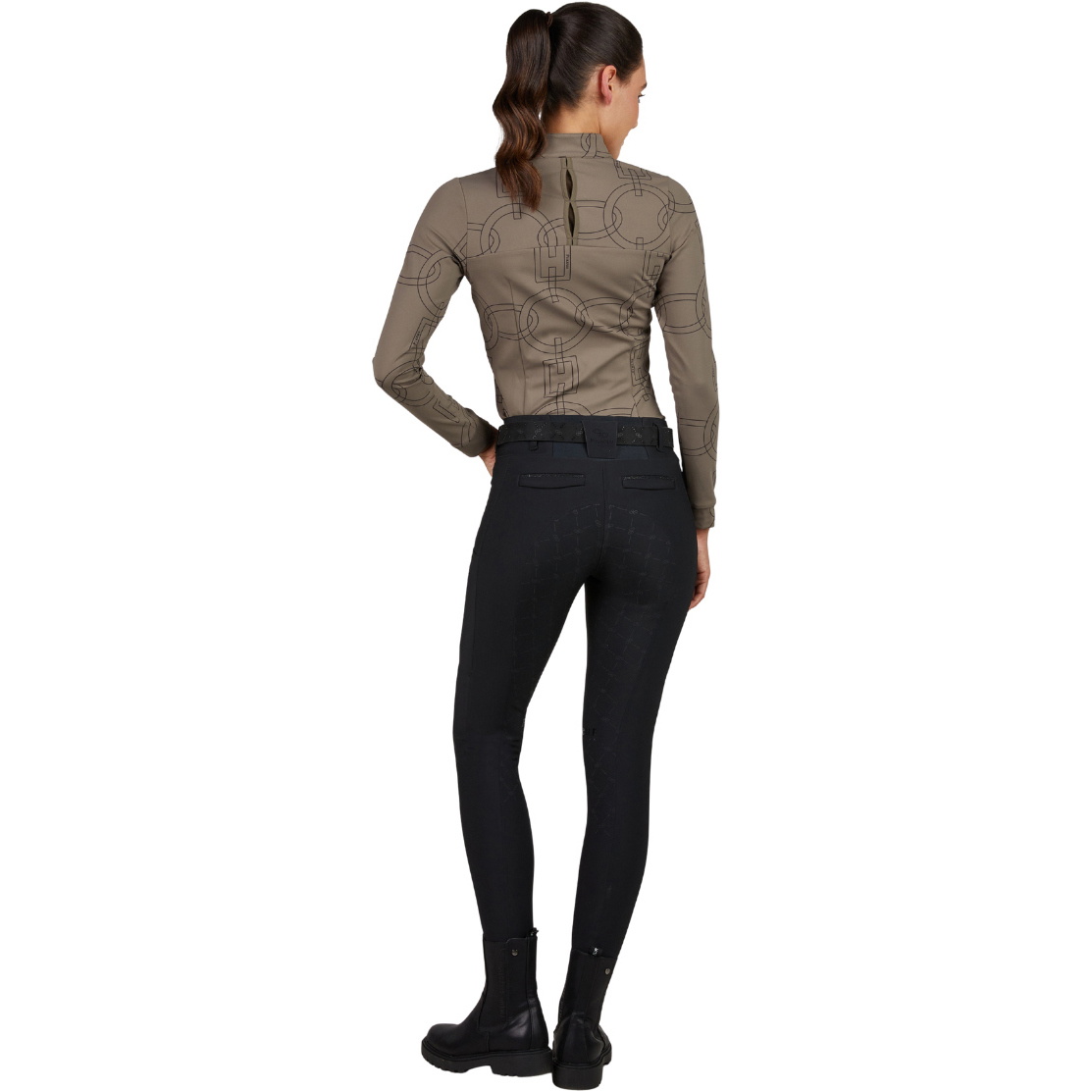 2025 Pikeur Womens Pikeur Zip Shirt 828400 290 080 - Slate Brown